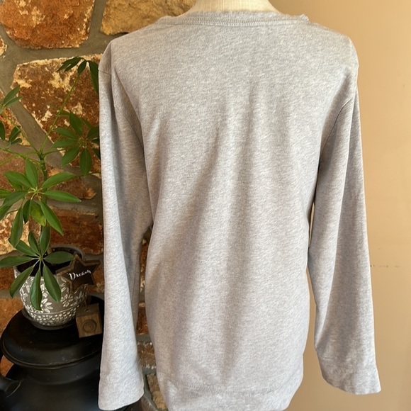 Style & Co Sport Women’s Glitter Deer Crewneck Sweatshirt Plus Size XXL Gray - Picture 6 of 10